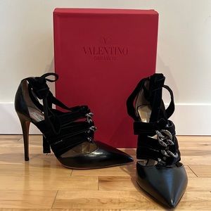 valentino lace up heels